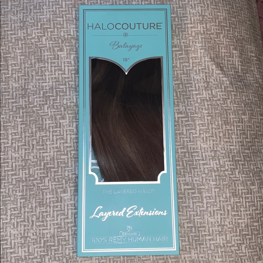 16 inch layered halo couture hair extension